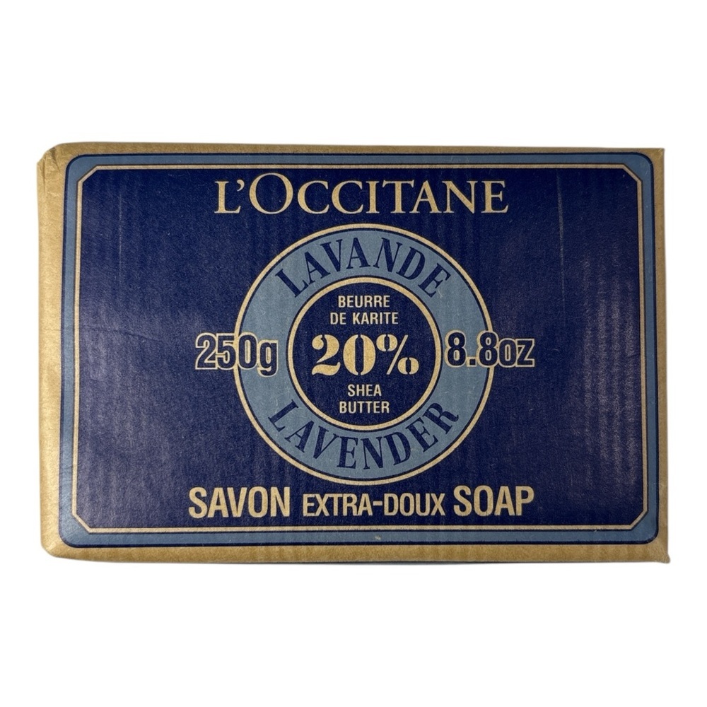 L'Occitane Lavender Shea Butter 250g 8.8oz Bar Soap Pure Vegetable France Sealed